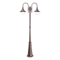 Ideal Lux - Вулична лампа CIMA 2xE27/52W/230V 216 см IP43 коричневий