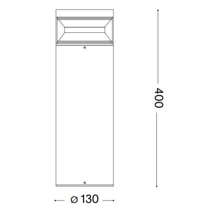 Ideal Lux - Вулична світлодіодна лампа BOEING LED/14W/230V 40 см CRI 90 IP65 антрацит