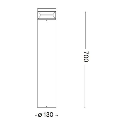 Ideal Lux - Вулична світлодіодна лампа BOEING LED/14W/230V діаметр 70 см CRI 90 IP65 антрацит