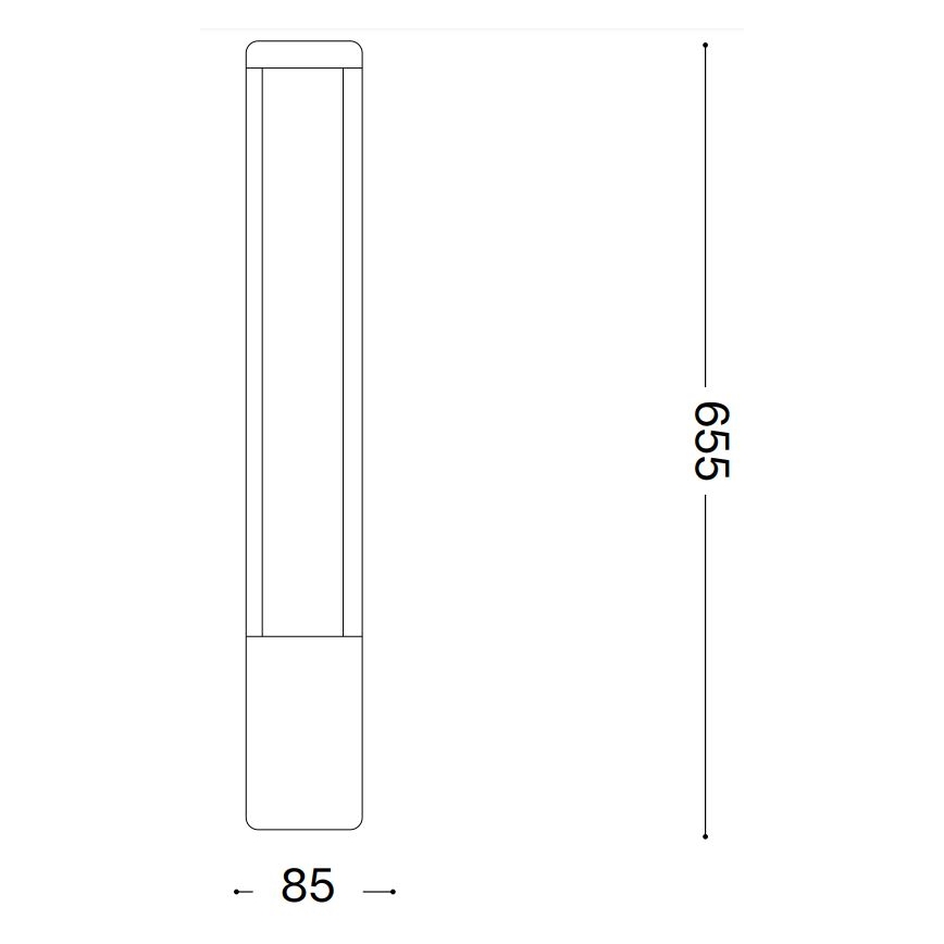 Ideal Lux - Вулична світлодіодна лампа TIFONE LED/8,5W/230V 65,5 см IP65 антрацит