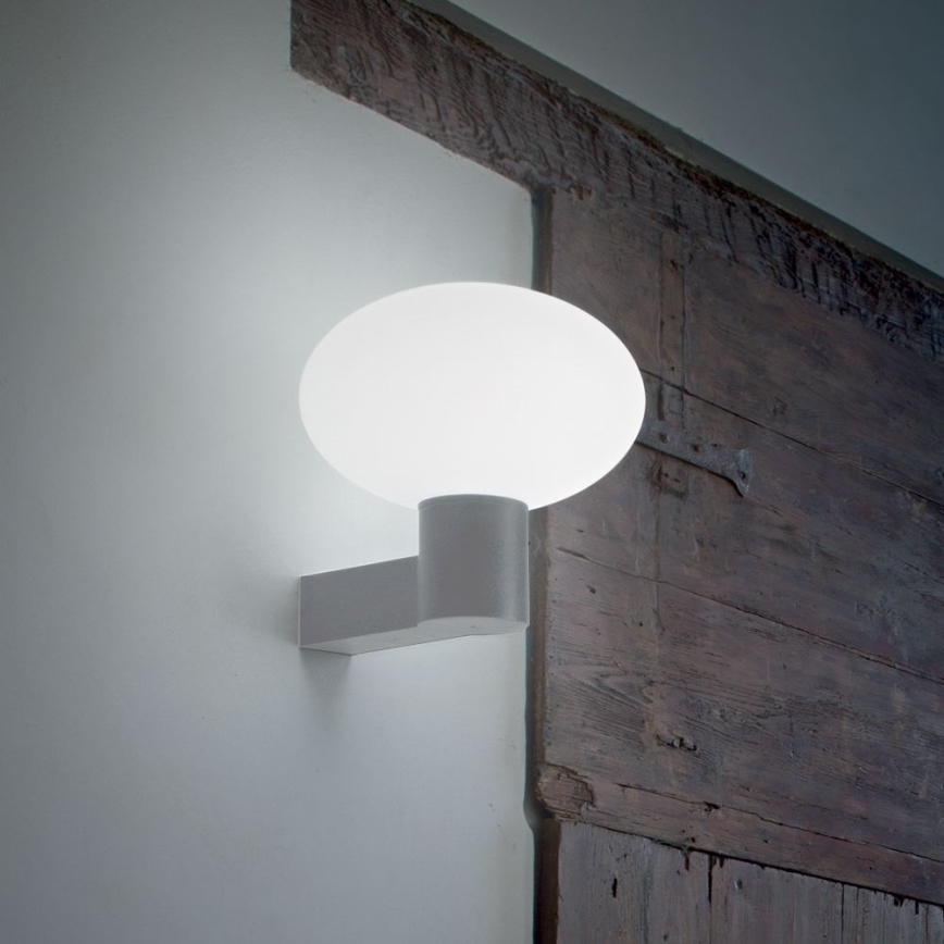 Ideal Lux - Вуличний настінний світильник CLIO 1xE27/42W/230V IP44 сірий