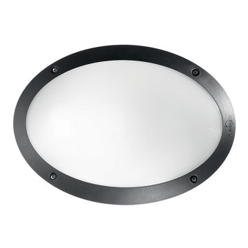 Ideal Lux - Вуличний настінний світильник MADDI 1xE27/23W/230V IP66 чорний