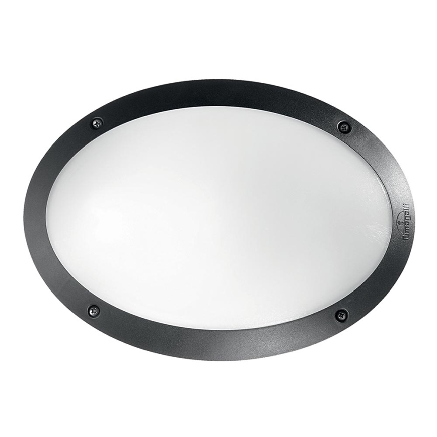 Ideal Lux - Вуличний настінний світильник MADDI 1xE27/23W/230V IP66 чорний