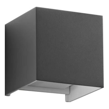 Ideal Lux - Вуличний світлодіодний настінний світильник ATOM LED/12W/230V CRI 90 IP54 антрацит