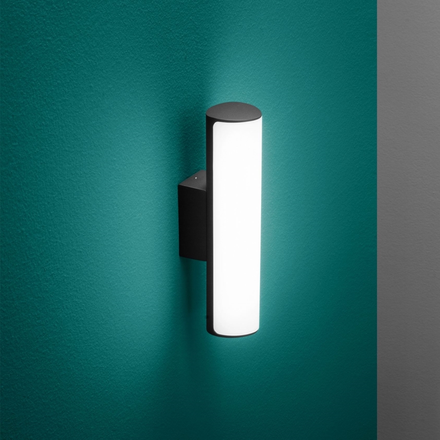 Ideal Lux - Вуличний світлодіодний настінний світильник ETERE LED/9,5W/230V 3000K CRI 90 IP44 чорний