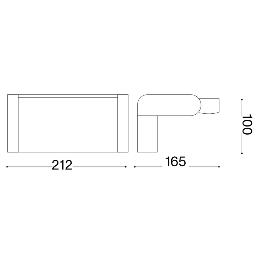 Ideal Lux - Вуличний світлодіодний настінний світильник SWIPE LED/21W/230V CRI 90 IP54 коричневий