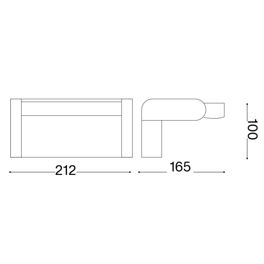 Ideal Lux - Вуличний світлодіодний настінний світильник SWIPE LED/21W/230V CRI 90 IP54 антрацит