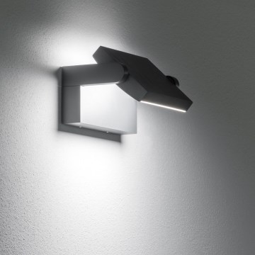 Ideal Lux - Вуличний світлодіодний настінний світильник SWIPE LED/21W/230V CRI 90 IP54 чорний