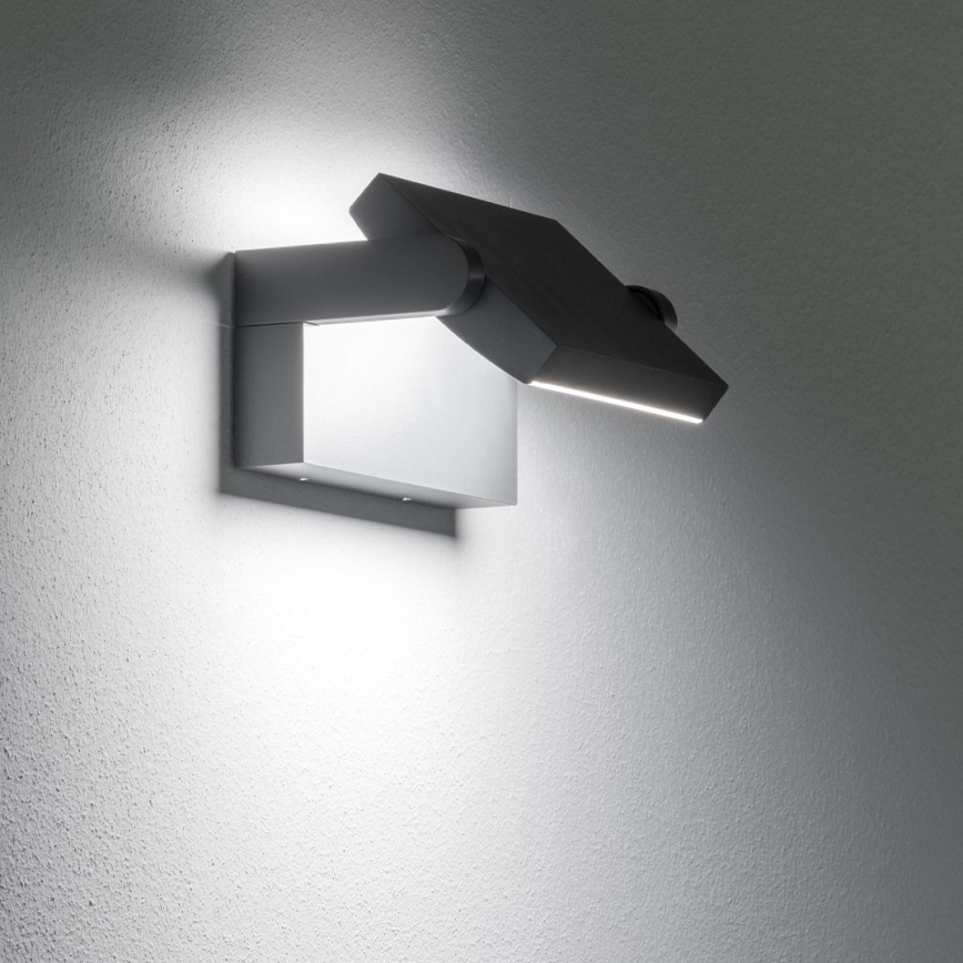 Ideal Lux - Вуличний світлодіодний настінний світильник SWIPE LED/21W/230V CRI 90 IP54 чорний