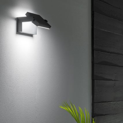 Ideal Lux - Вуличний світлодіодний настінний світильник SWIPE LED/21W/230V CRI 90 IP54 чорний