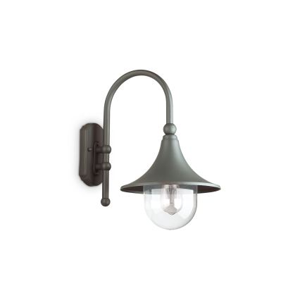 Ideal Lux - Зовнішній настінний світильник CIMA 1xE27/52W/230V IP43 антрацит