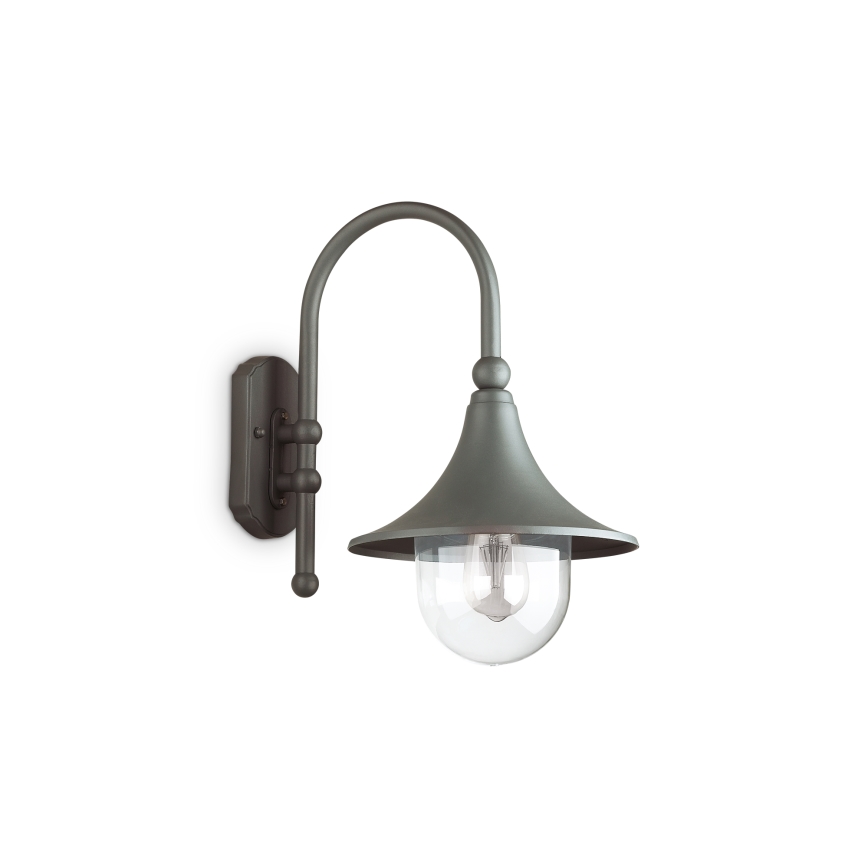 Ideal Lux - Зовнішній настінний світильник CIMA 1xE27/52W/230V IP43 антрацит