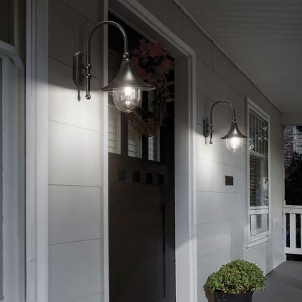 Ideal Lux - Зовнішній настінний світильник CIMA 1xE27/52W/230V IP43 антрацит
