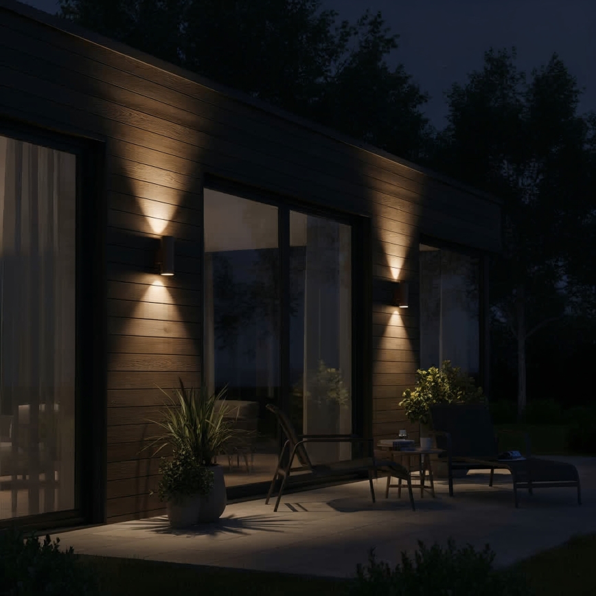 Ideal Lux - Зовнішній настінний світильник GUN 1xE27/60W/230V 31 см IP54 коричневий