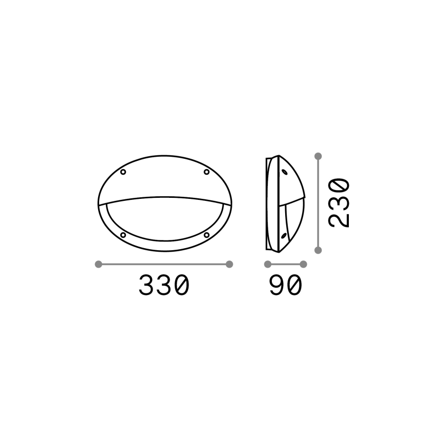 Ideal Lux - Зовнішній настінний світильник POLAR 1xE27/23W/230V IP66 білий