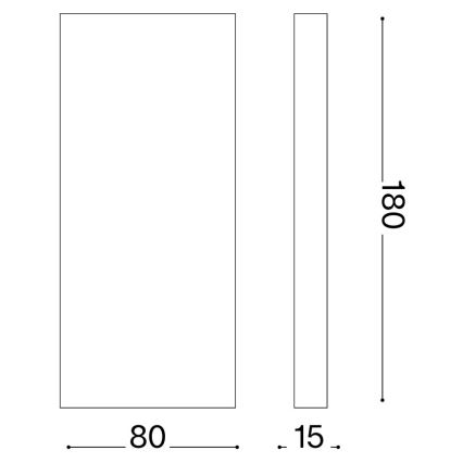 Ideal Lux - зовнішній настінний світильник POST-IT LED/6W/12V CRI 90 латунь