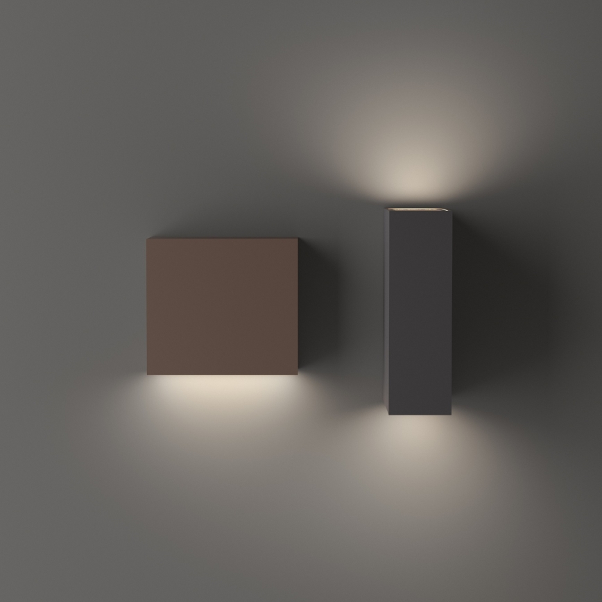 Ideal Lux - Зовнішній настінний світильник TETRIS 1xG9/15W/230V IP44 коричневий