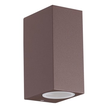 Ideal Lux - Зовнішній настінний світильник UP 2xG9/15W/230V IP44 коричневий