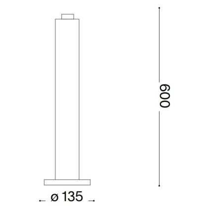 Ideal Lux - Зовнішній світильник CLIO 1xE27/42W/230V 60 см IP44 антрацит