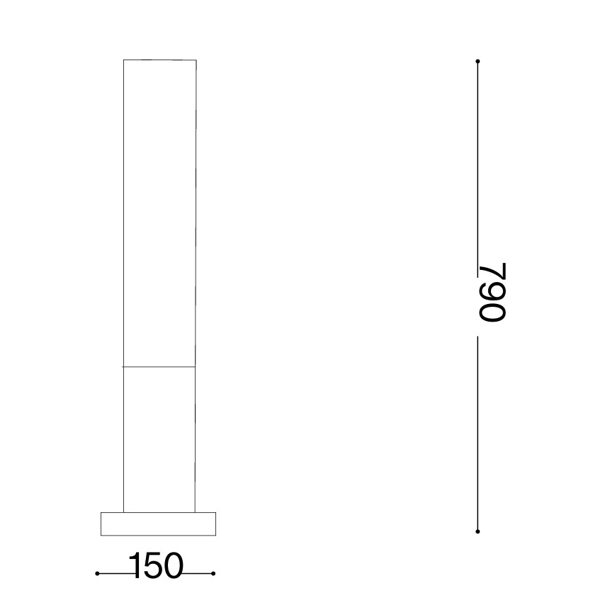 Ideal Lux - Зовнішній світильник EDO OUTDOOR 1xGX53/15W/230V 79 см IP65 коричневий