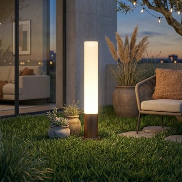 Ideal Lux - Зовнішній світильник EDO OUTDOOR 1xGX53/15W/230V 80 cm IP65 коричневий