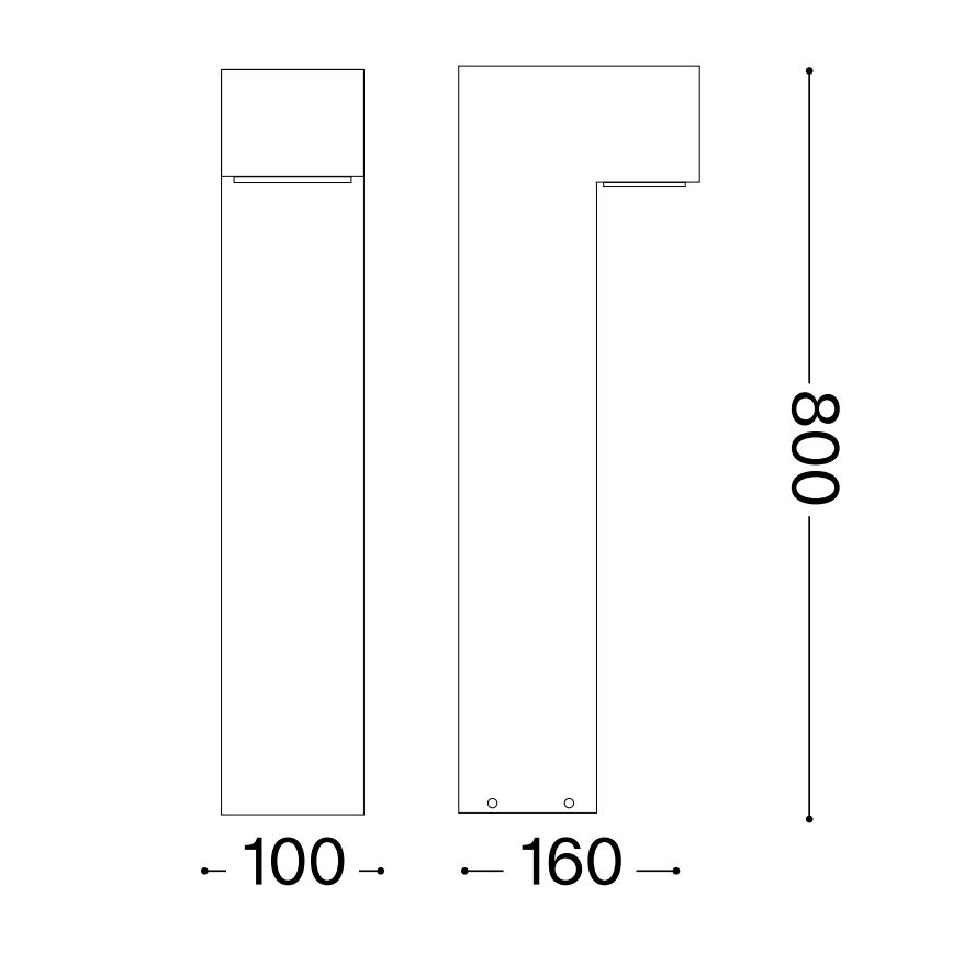 Ideal Lux - Зовнішній світильник SIRIO 1xGX53/9W/230V 80 cm IP65 білий