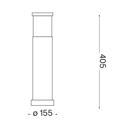 Ideal Lux - Зовнішній світильник TRONCO 1xE27/42W/230V 40 cm IP65 чорний
