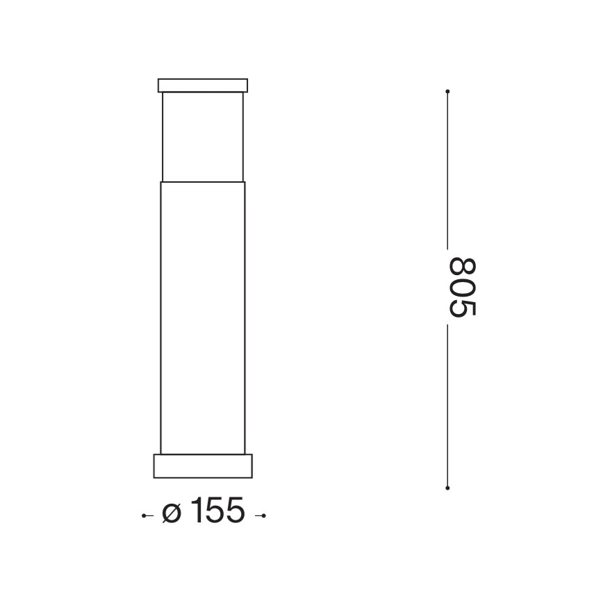 Ideal Lux - Зовнішній світильник TRONCO 1xE27/42W/230V 80 см IP65 коричневий
