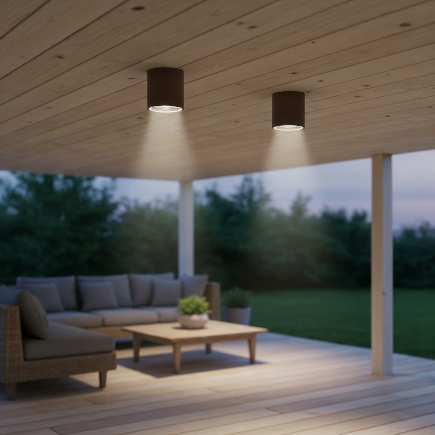 Ideal Lux - Зовнішній точковий світильник GUN 1xGU10/28W/230V діаметр 11 см IP55 коричневий