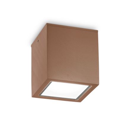 Ideal Lux - Зовнішній точковий світильник TECHO 1xGU10/20W/230V 9x9 cm IP54 коричневий