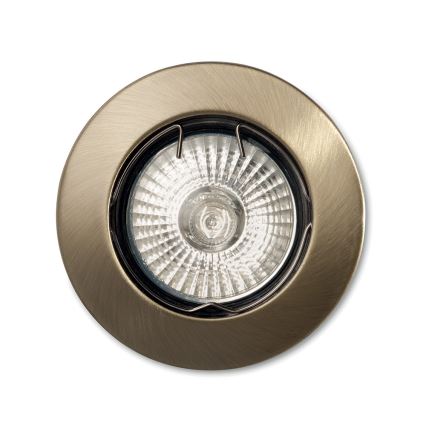 Ideal Lux - набор из 3 встраиваемых потолочных светильников JAZZ 1xGU10/50W/230V, диаметр 7,7 см, бронзовый