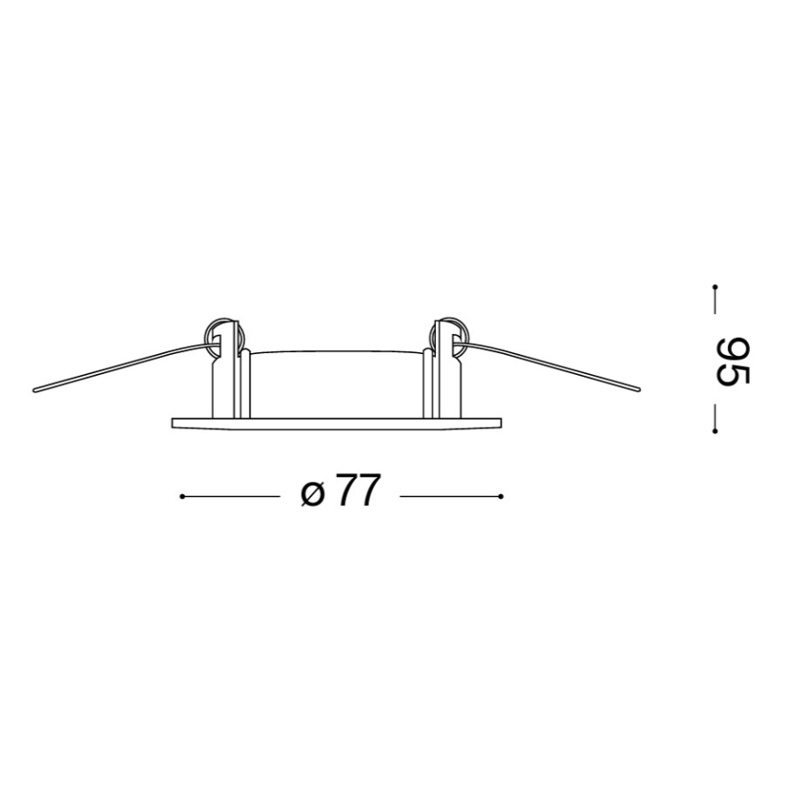 Ideal Lux - набор из 3 встраиваемых потолочных светильников JAZZ 1xGU10/50W/230V, диаметр 7,7 см, бронзовый