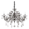 Ideal Lux - Кришталева люстра на ланцюгу COLOSSAL 8xE14/40W/230V діаметр 78 см сірий/глянцевий хром