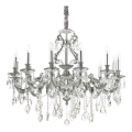 Ideal Lux - Кришталева люстра на ланцюгу GIOCONDA 12xE14/40W/230V діаметр 90 см срібний