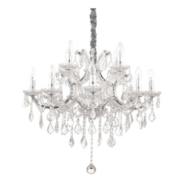 Ideal Lux - Кришталева люстра на ланцюгу NAPOLEON 12xE14/40W/230V діаметр 74 см глянцевий хром