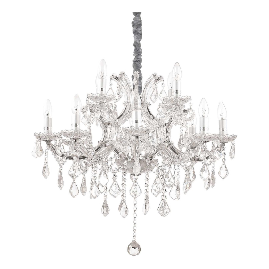 Ideal Lux - Кришталева люстра на ланцюгу NAPOLEON 12xE14/40W/230V діаметр 74 см глянцевий хром
