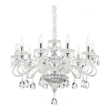 Ideal Lux - Кришталева люстра на ланцюгу NEGRESCO 8xE14/28W/230V діаметр 73,5 см прозорий