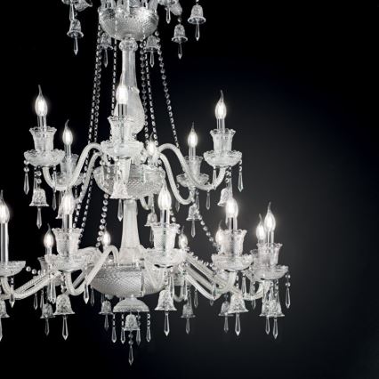 Ideal Lux - Кришталева люстра на ланцюгу REDENTORE 18xE14/40W/230V діаметр 102 см прозорий