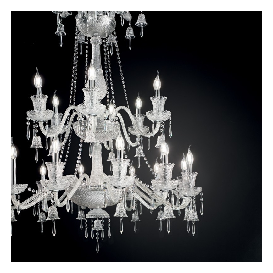 Ideal Lux - Кришталева люстра на ланцюгу REDENTORE 18xE14/40W/230V діаметр 102 см прозорий