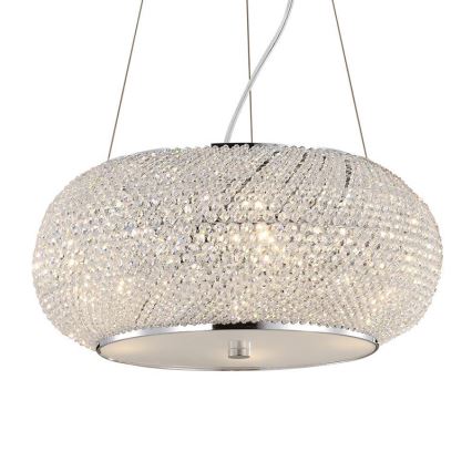 Ideal Lux - Кришталева люстра PASHA 10xE14/40W/230V діаметр 55 см глянцевий хром