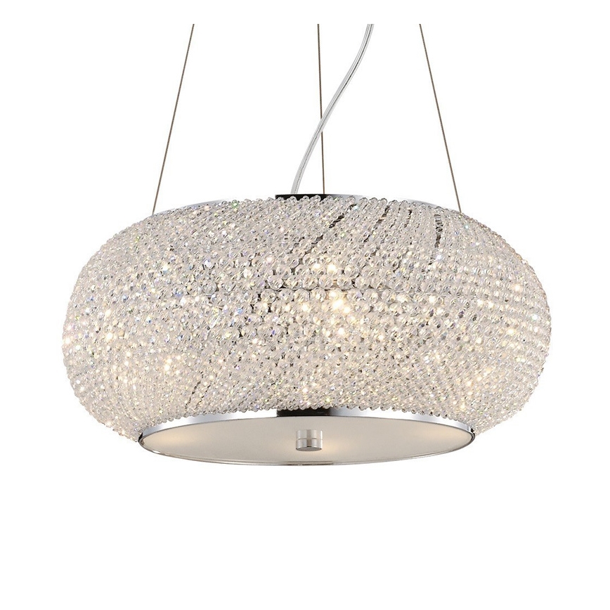 Ideal Lux - Кришталева люстра PASHA 10xE14/40W/230V діаметр 55 см глянцевий хром
