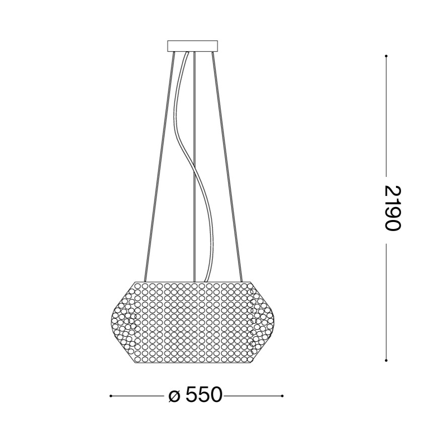 Ideal Lux - Кришталева люстра PASHA 10xE14/40W/230V діаметр 55 см глянцевий хром