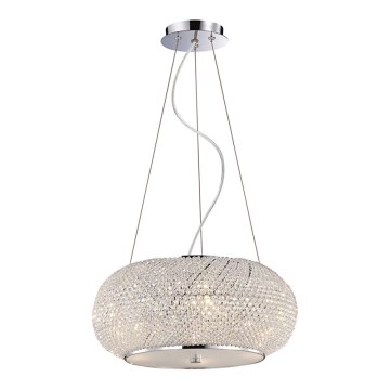 Ideal Lux - Кришталева люстра PASHA 10xE14/40W/230V діаметр 55 см глянцевий хром
