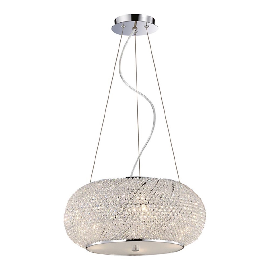 Ideal Lux - Кришталева люстра PASHA 10xE14/40W/230V діаметр 55 см глянцевий хром