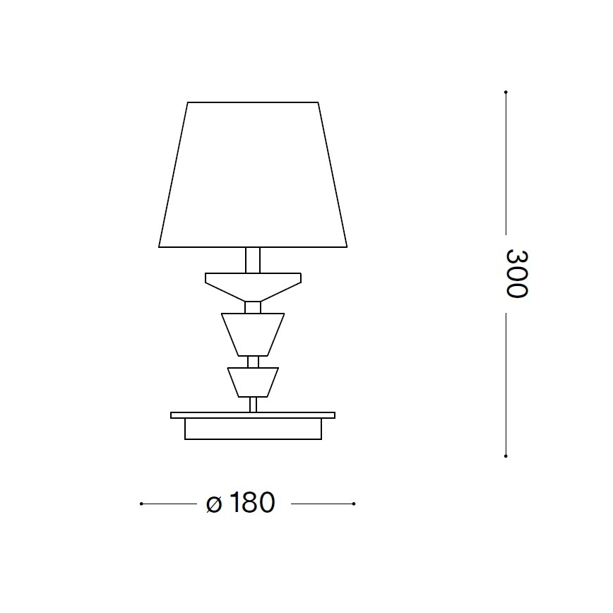Ideal Lux - Кришталева настільна лампа PEGASO 1xE14/28W/230V золота