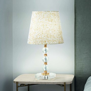 Ideal Lux - Кришталева настільна лампа QUEEN 1xE27/60W/230V золотий