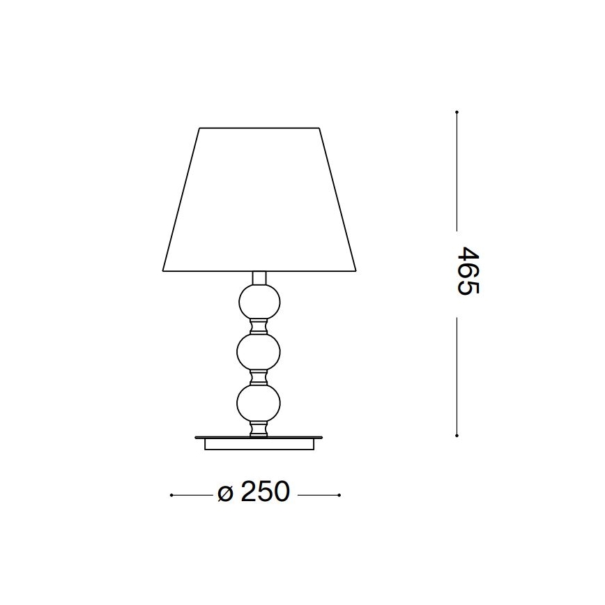 Ideal Lux - Кришталева настільна лампа QUEEN 1xE27/60W/230V золотий