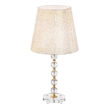Ideal Lux - Кришталева настільна лампа QUEEN 1xE27/60W/230V золотий
