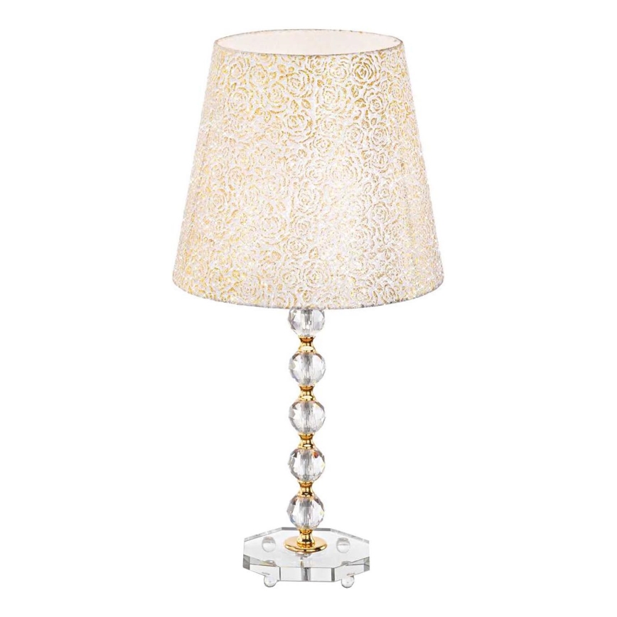 Ideal Lux - Кришталева настільна лампа QUEEN 1xE27/60W/230V золотий