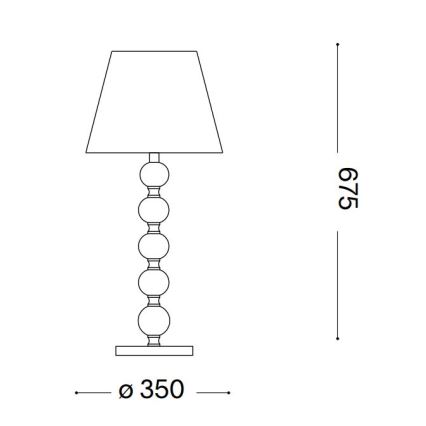 Ideal Lux - Кришталева настільна лампа QUEEN 1xE27/60W/230V золотий